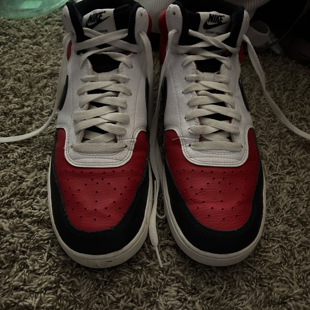 Nike Red and White Classic Sneakers